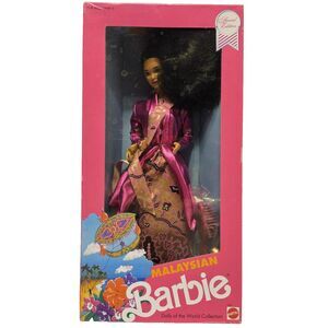 Vintage 1990 Mattel Dolls of The World Collection Malaysian Barbie Doll